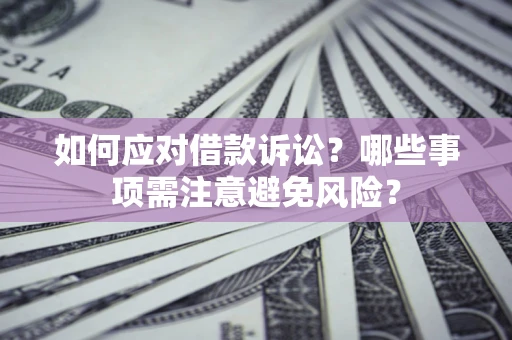 武汉如何应对借款诉讼？哪些事项需注意避免风险？
