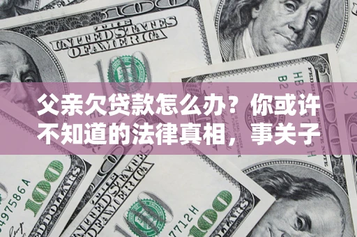 武汉父亲欠贷款怎么办？你或许不知道的法律真相，事关子女未来