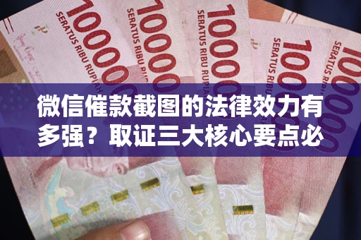 武汉微信催款截图的法律效力有多强？取证三大核心要点必须知道！