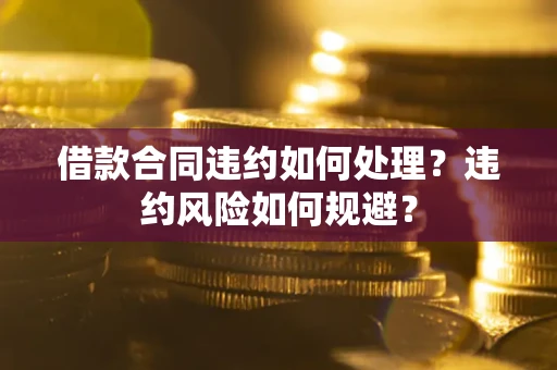 武汉借款合同违约如何处理？违约风险如何规避？