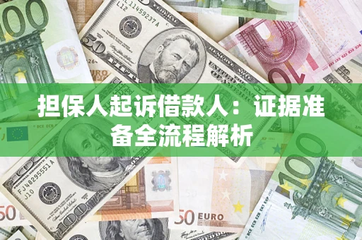 武汉担保人起诉借款人：证据准备全流程解析