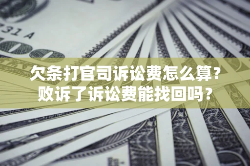 武汉欠条打官司诉讼费怎么算？败诉了诉讼费能找回吗？
