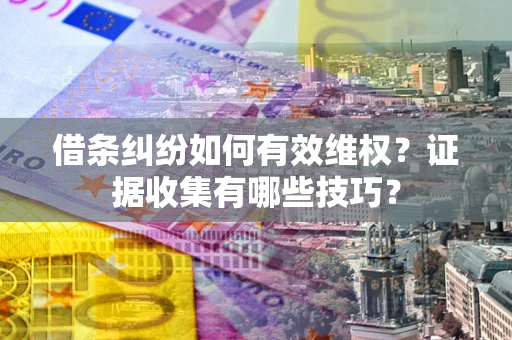武汉借条纠纷如何有效维权？证据收集有哪些技巧？