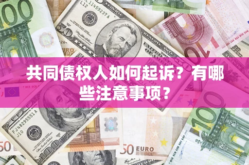 武汉共同债权人如何起诉？有哪些注意事项？
