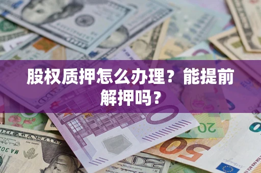 武汉股权质押怎么办理？能提前解押吗？
